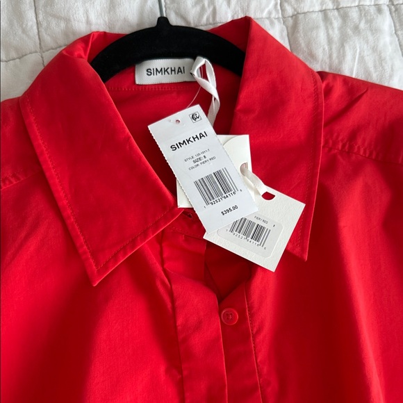 Simkhai Red Button-Up Dress - Picture 4 of 4